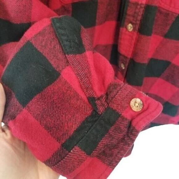 Field & Stream Mens Heavyweight Flannel Shirt Size L/XL Buffalo Plaid Lumberjack - Picture 4 of 6
